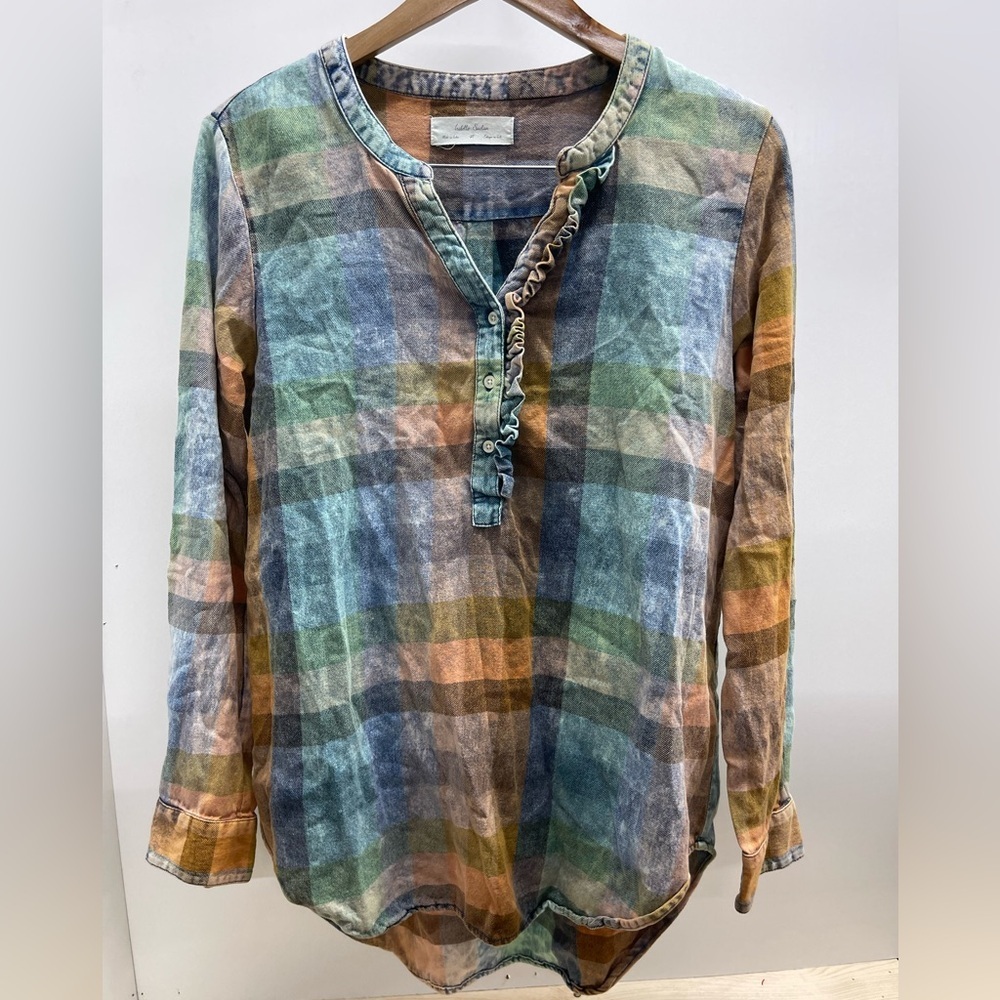 Anthropologie Plaid‎ Button-Up Women's Blouse
